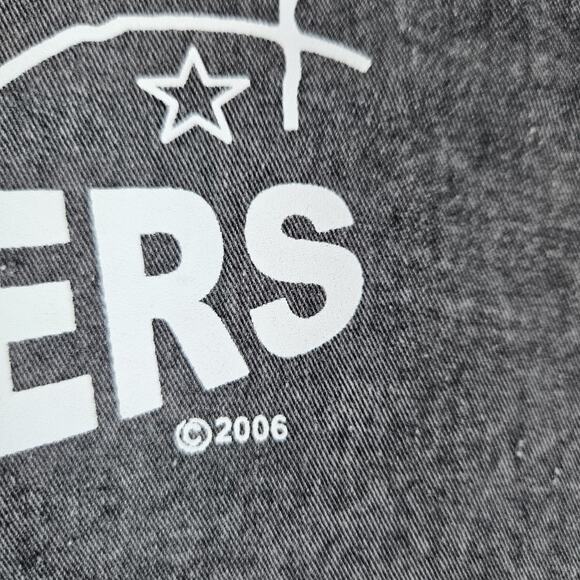 Y2K Denim Biker Vest Frio Canyon Motorcycle Texas Three Twisted Sisters Frayed L - Picture 6 of 10